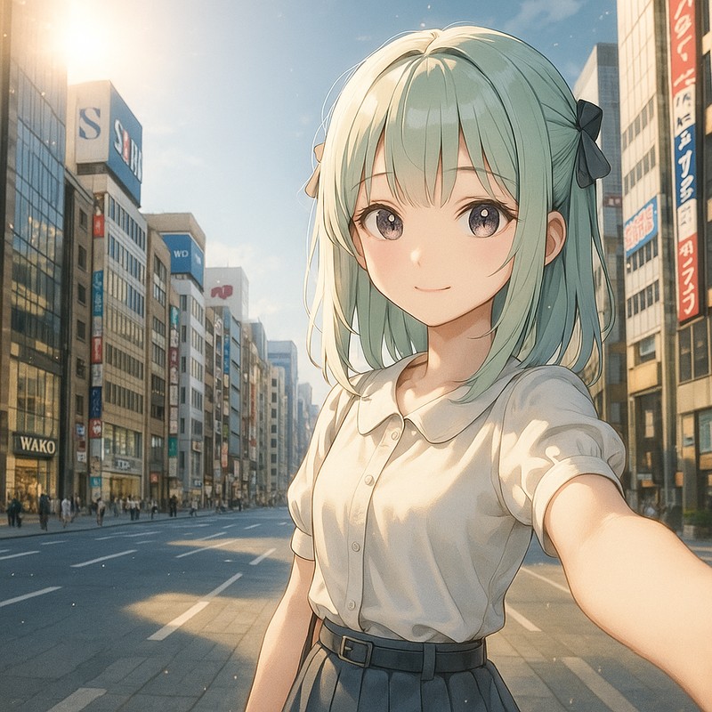 銀座のAIイラスト|プロンプト紹介・世界の街並み