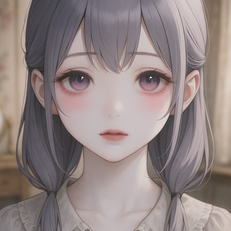 病みかわメイクの美少女AIイラスト