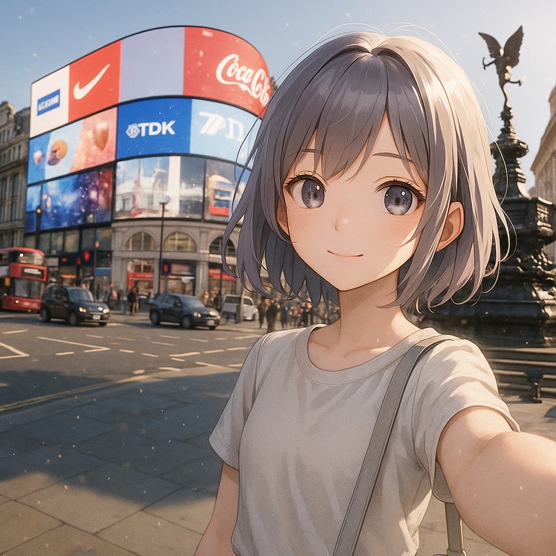ピカデリーサーカスのAIイラスト|プロンプト紹介・世界の街並み