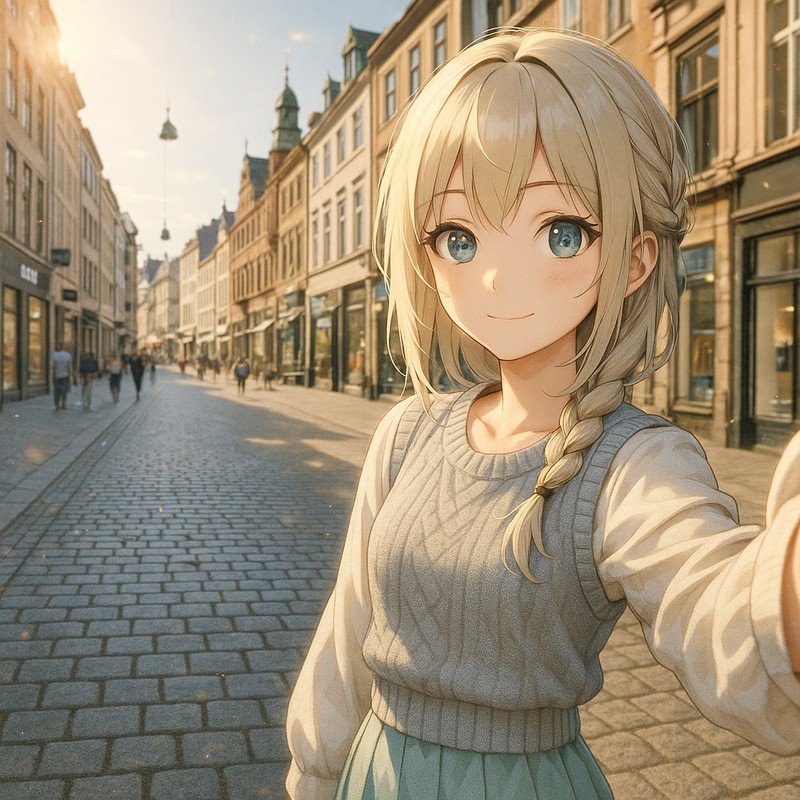ストロイエ、デンマーク・コペンハーゲンのAIイラスト|プロンプト紹介