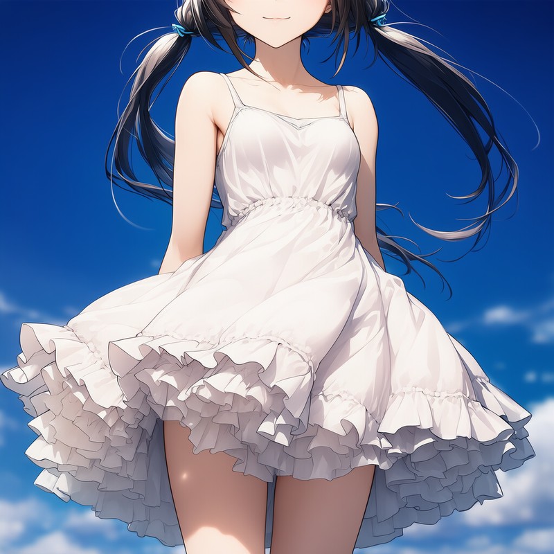 NovelAIで生成したペチコートのイラストの作例