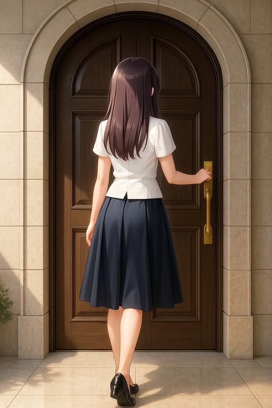 アーチ型エントランスドアのAIイラスト|プロンプト紹介用