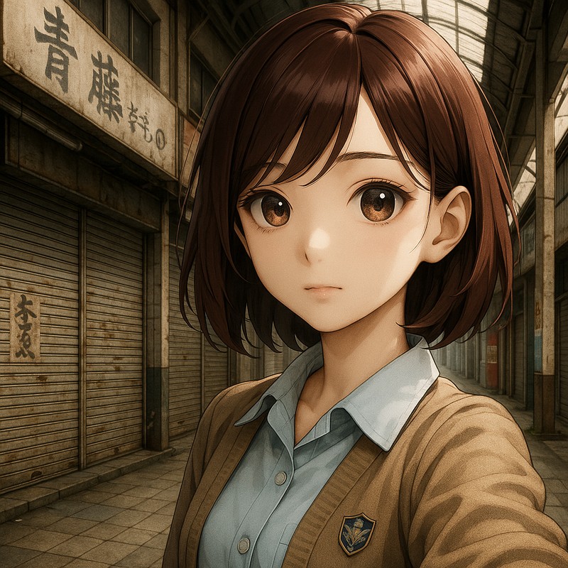 シャッター商店街のAIイラスト|背景用プロンプト紹介