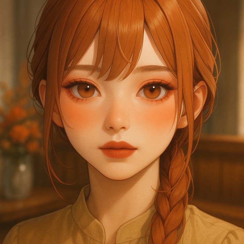 テラコッタメイクの美少女AIイラスト
