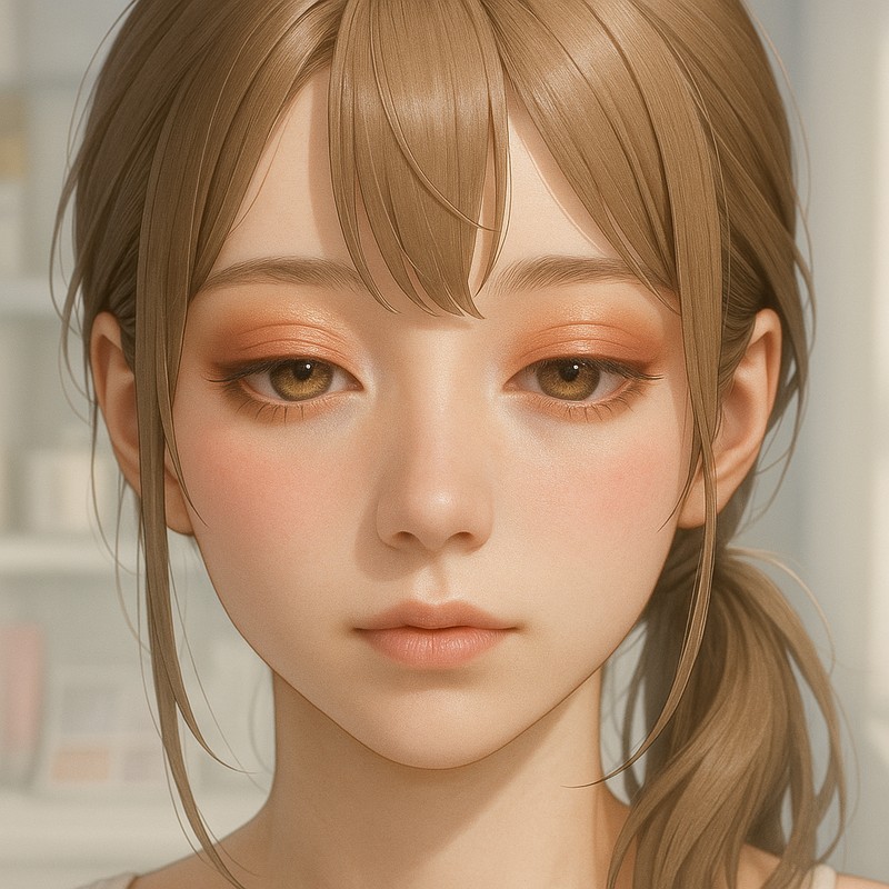 アイシャドウをした美少女のAIイラスト