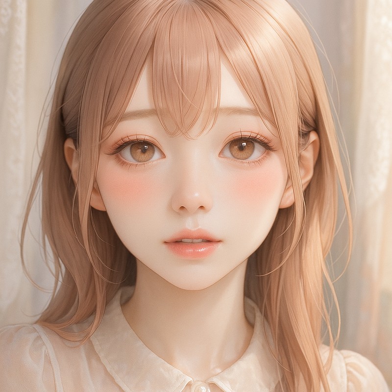 純欲メイクの美少女AIイラスト