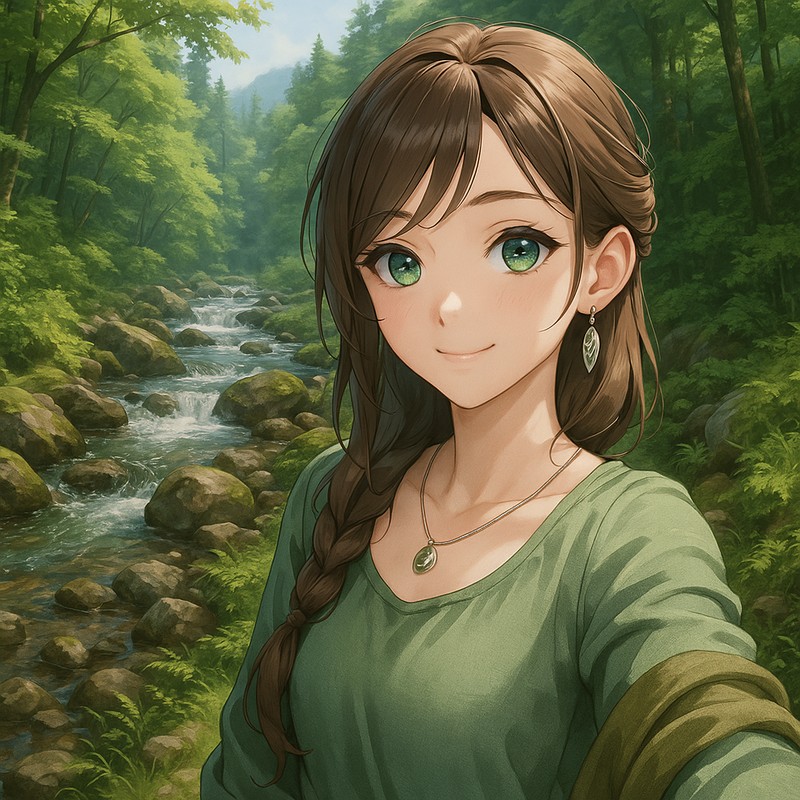 渓流のAIイラスト|背景用プロンプト紹介
