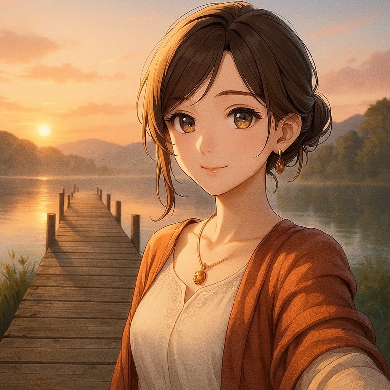 湖上のAIイラスト|背景用プロンプト紹介