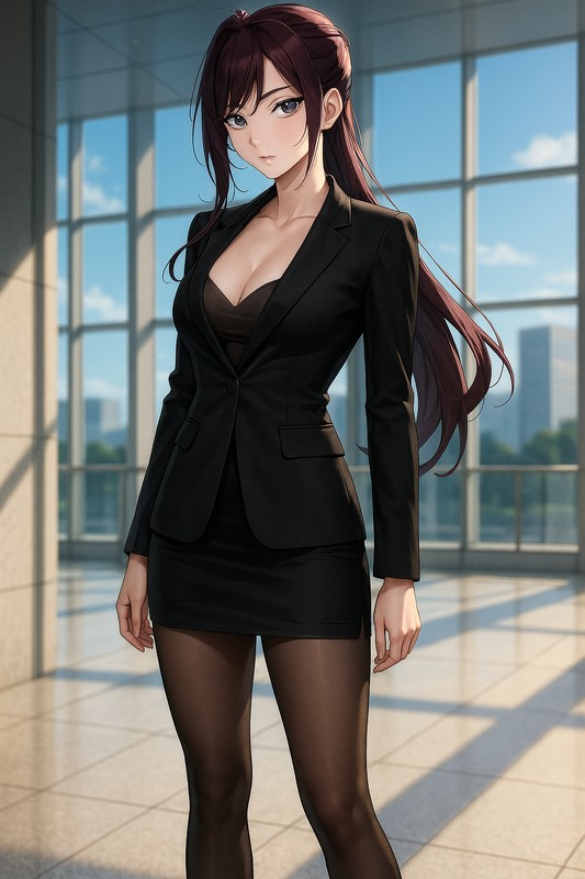 セクシースーツ(女性)のAIイラスト|プロンプト紹介