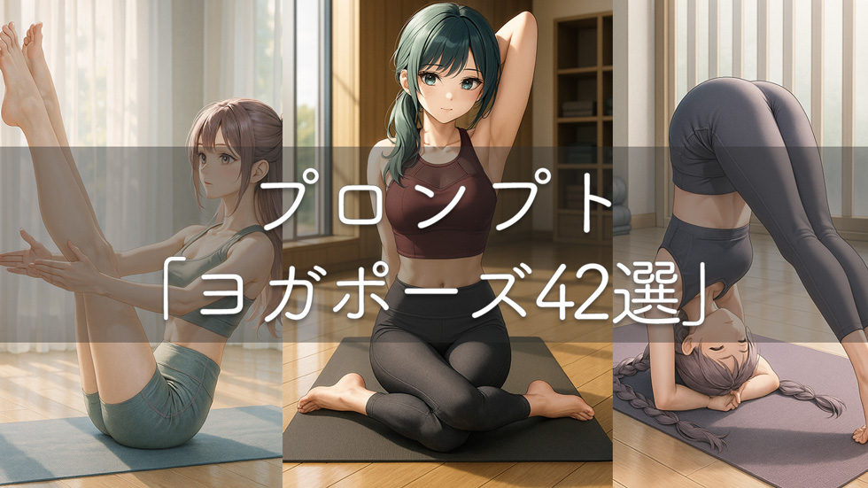 【画像AI】ヨガのポーズ42種を再現するためのプロンプト大全