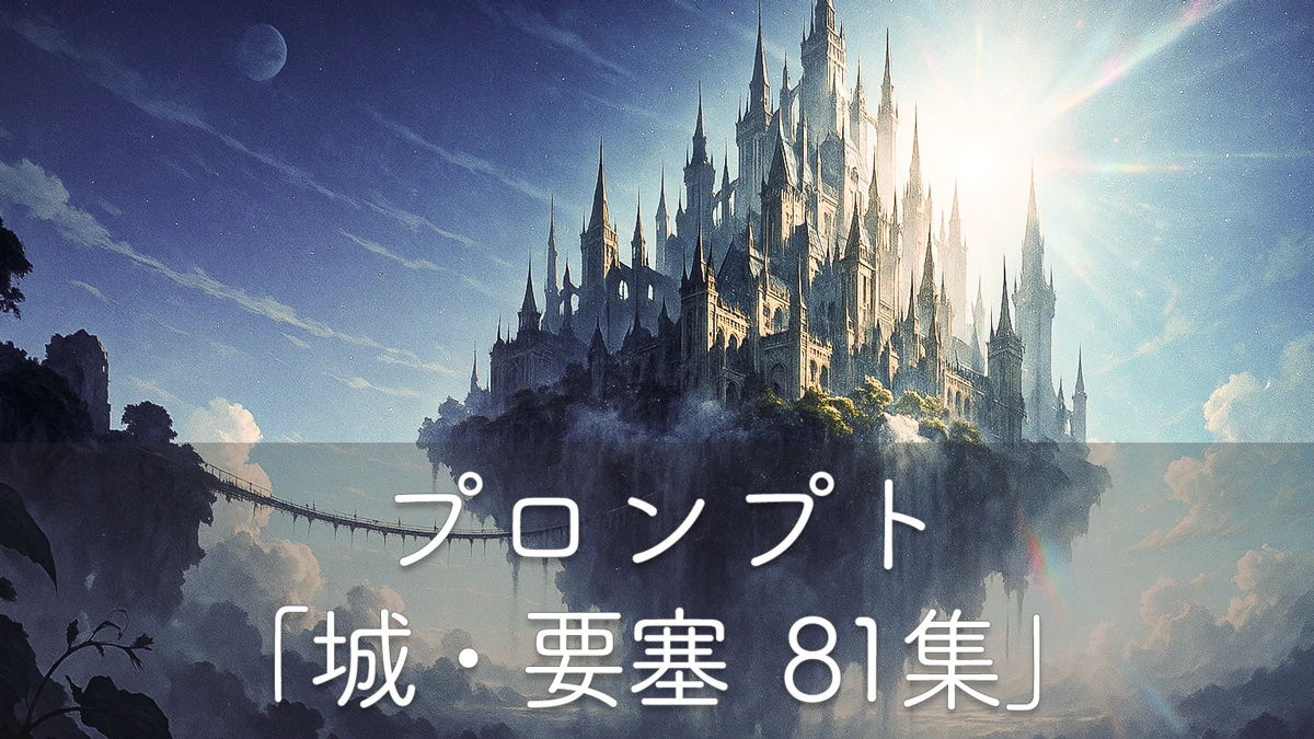城のプロンプト81集 城壁要塞からファンタジー城まで網羅【画像AI】