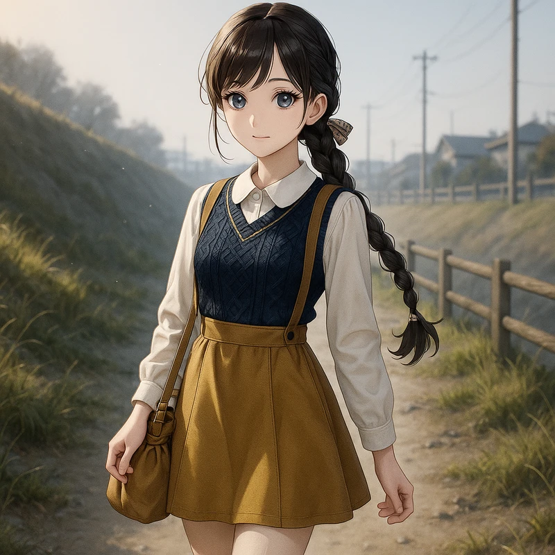 ChatGPT(4o)で生成した昭和レトロ女子のAIイラスト作例