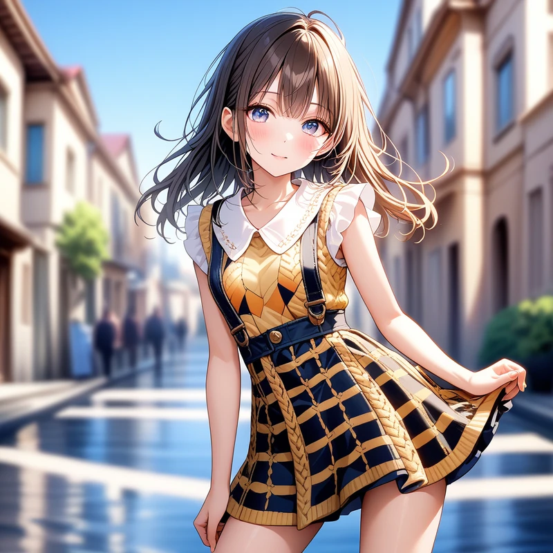 Stable Diffusionで生成した昭和レトロ女子のAIイラスト作例