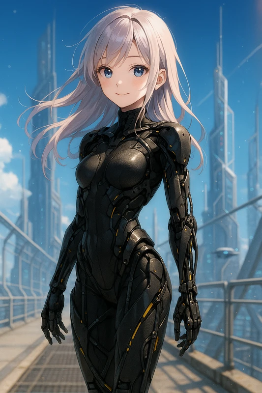 機械式外骨格スーツのAIイラスト|SF服のプロンプト紹介