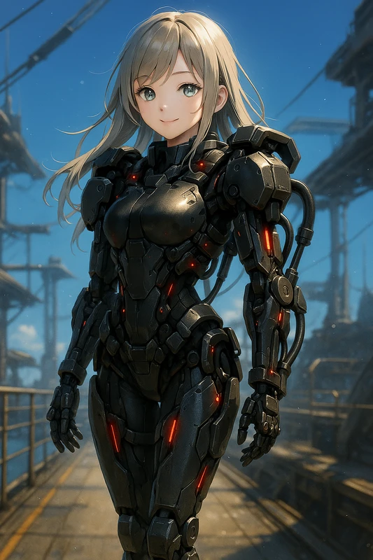 パワードスーツ・外骨格のAIイラスト|SF服のプロンプト紹介