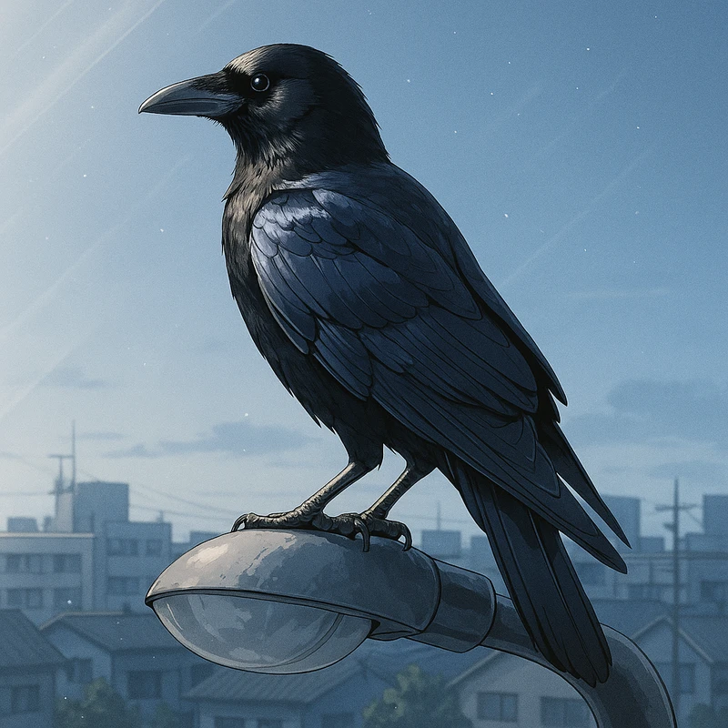 カラス(鳥)のAIイラスト|プロンプト紹介