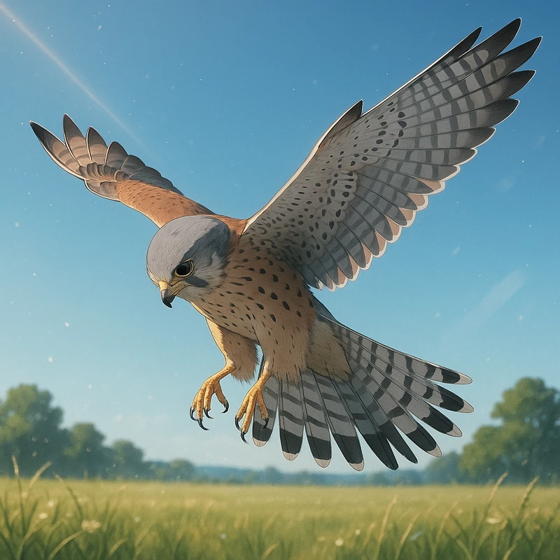 チョウゲンボウ(鳥)のAIイラスト|プロンプト紹介