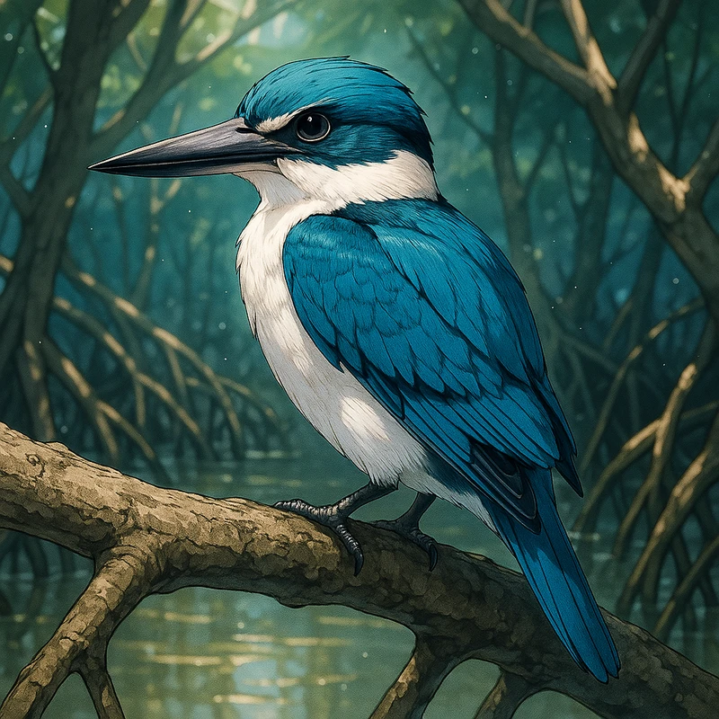 アオショウビン(鳥)のAIイラスト|プロンプト紹介