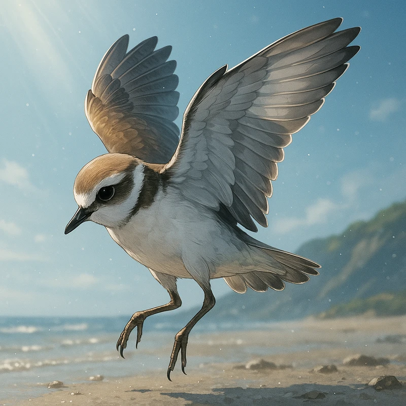 鳥の着地直前動作のAIイラスト|プロンプト紹介