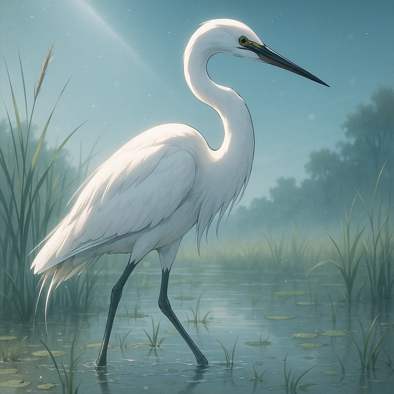 サギ(鳥)のAIイラスト|プロンプト紹介