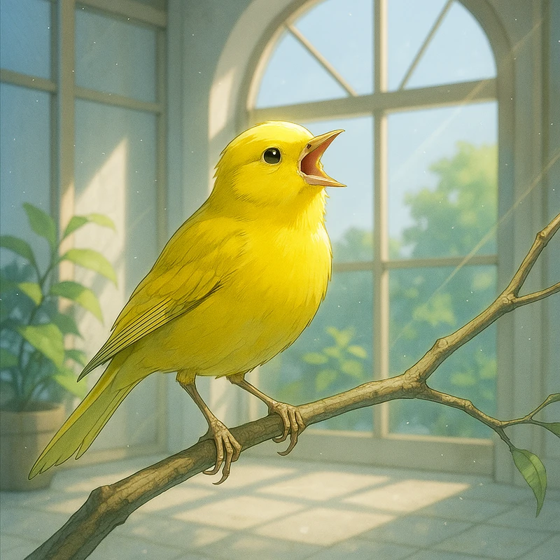 カナリア(鳥)のAIイラスト|プロンプト紹介