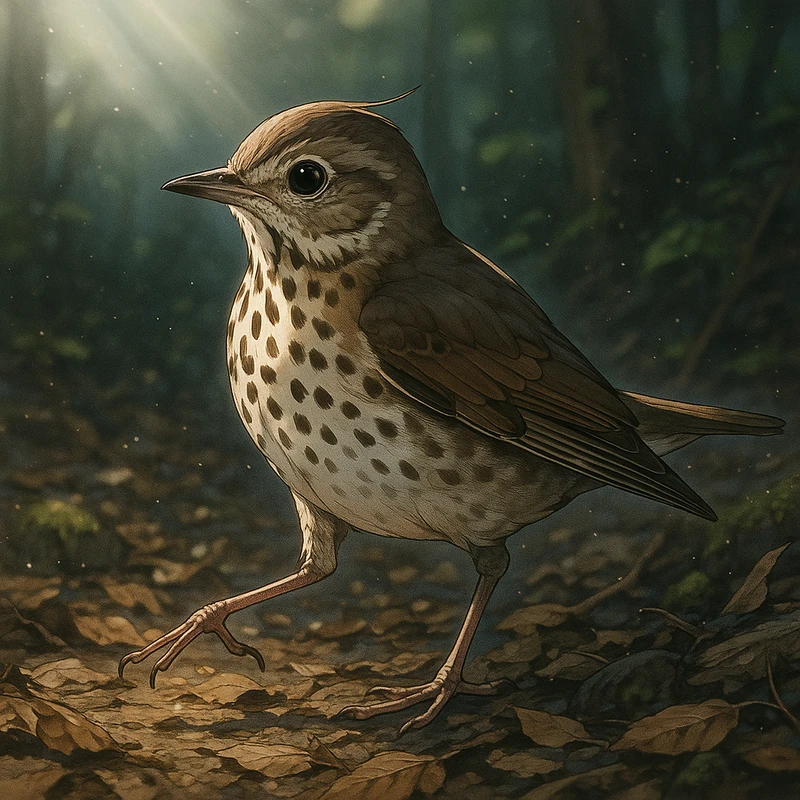 ツグミ(鳥)のAIイラスト|プロンプト紹介