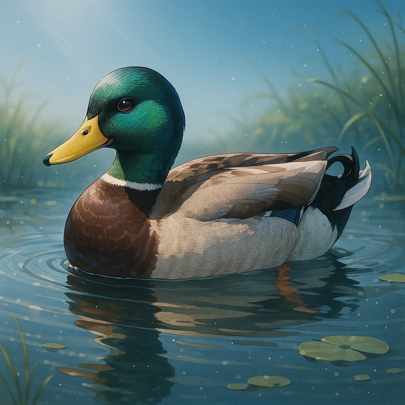カモ(鳥)のAIイラスト|プロンプト紹介