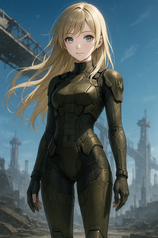 戦闘用ボディスーツのAIイラスト|SF服のプロンプト紹介