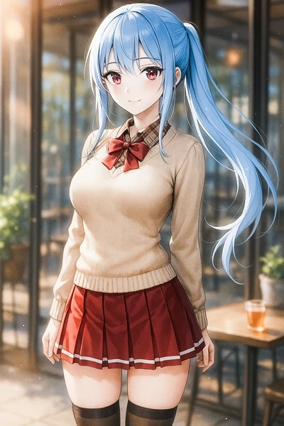 ChatGPT(4o)で再現した絶対領域のAI美少女イラスト作例