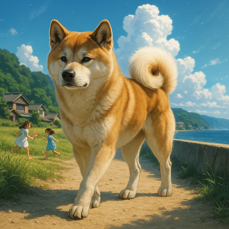 秋田犬のAIイラスト|プロンプト紹介