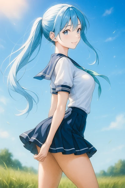 背中を反る:arched back、AIイラスト再現例|ChatGPT(4o)生成
