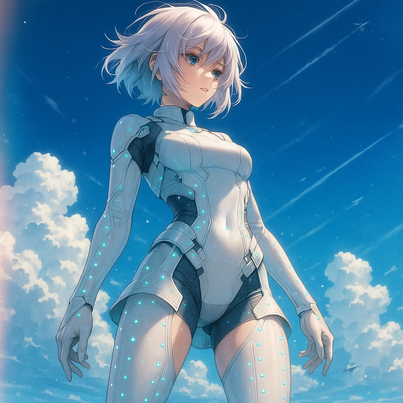 LEDリベットのあるSF服|プロンプト紹介