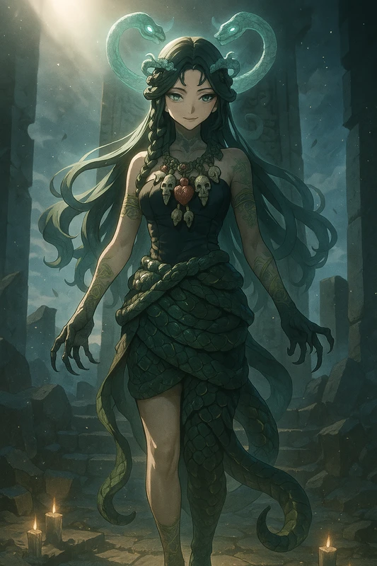 コアトリクエ（大地・母性・破壊の女神）｜女神のプロンプト紹介