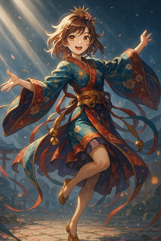 ウズメ（踊りと喜びの女神）｜女神のプロンプト紹介