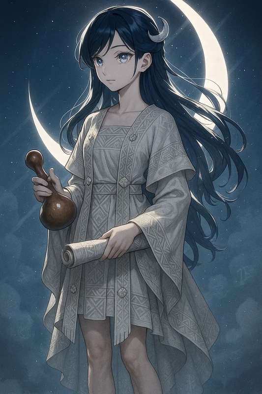 ヒナ（月と創造の女神）｜女神のプロンプト紹介