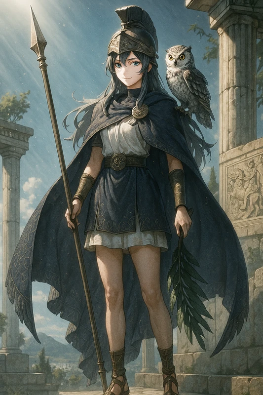 ミネルウァ（知恵と工芸の女神）｜女神のプロンプト紹介