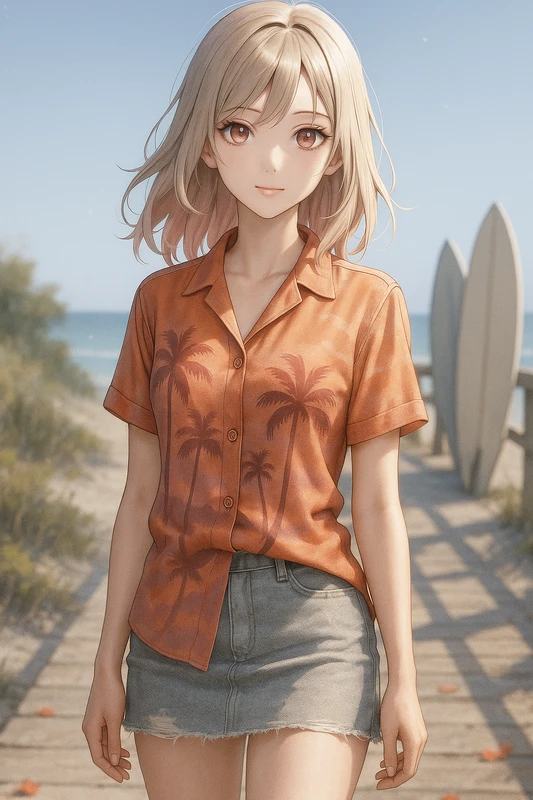 レーヨン素材|アロハシャツの素材のプロンプト