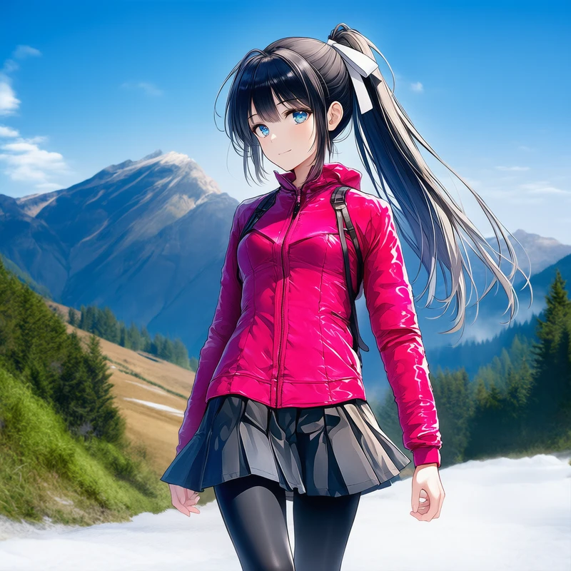 NovelAIで生成した山ガールのイラスト作例