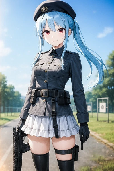 ChatGPT(4o)で生成した軍服を着た美少女AIイラスト作例