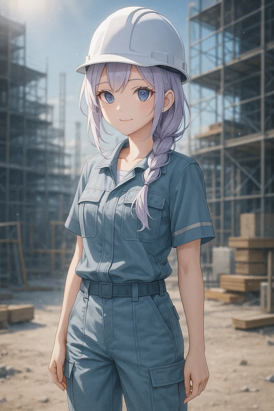 建設現場の作業着のAIイラスト｜プロンプト紹介