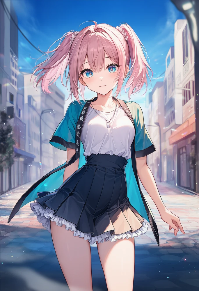 はっぴ、ブラウス、フリルスカート｜AIプロンプト
