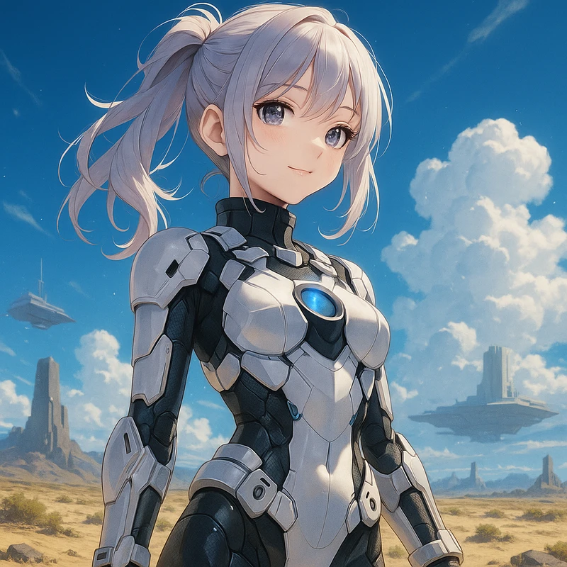 ChatGPT(4o)で生成したSF服を着た美少女イラスト例