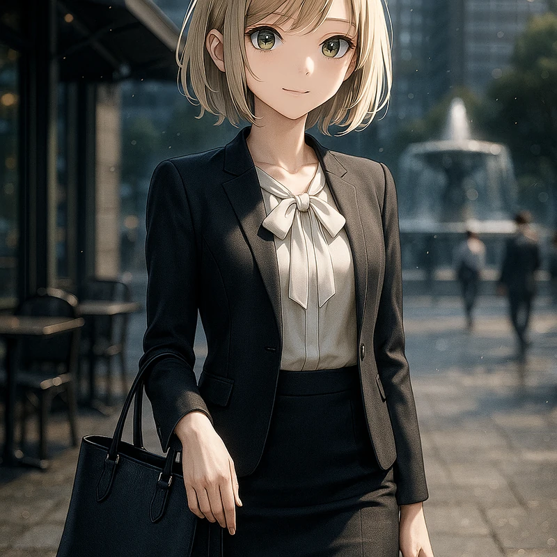 ChatGPT(4o)で生成したOL服のイラスト作例