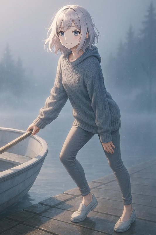 朝もやを再現したAIイラスト|天候のプロンプト紹介