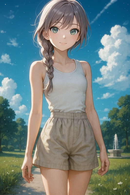 ダボっとしているショートパンツのプロンプト紹介|AIイラスト
