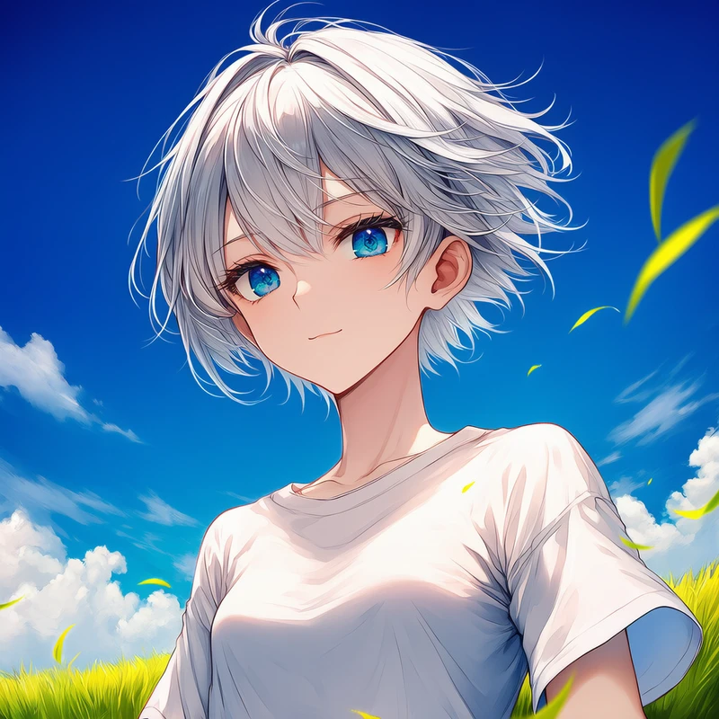 NovelAIで生成したイケメン女子のAIイラスト作例