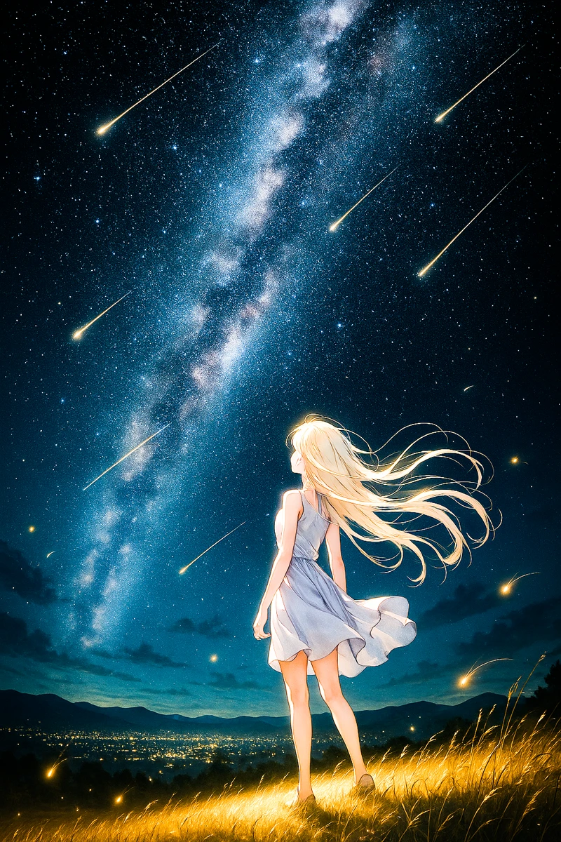 高コントラストな星空｜AI作例とプロンプト紹介