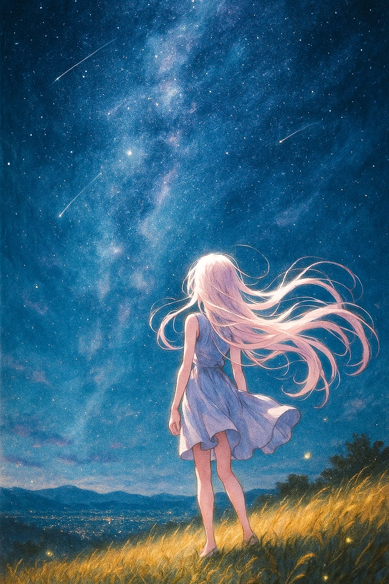 水彩画風の星空｜AI作例とプロンプト紹介