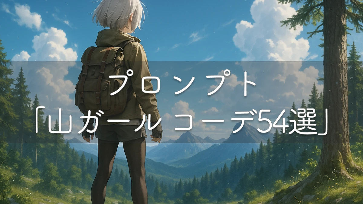 山ガールの登山コーデを再現するプロンプト54集【AIイラスト】