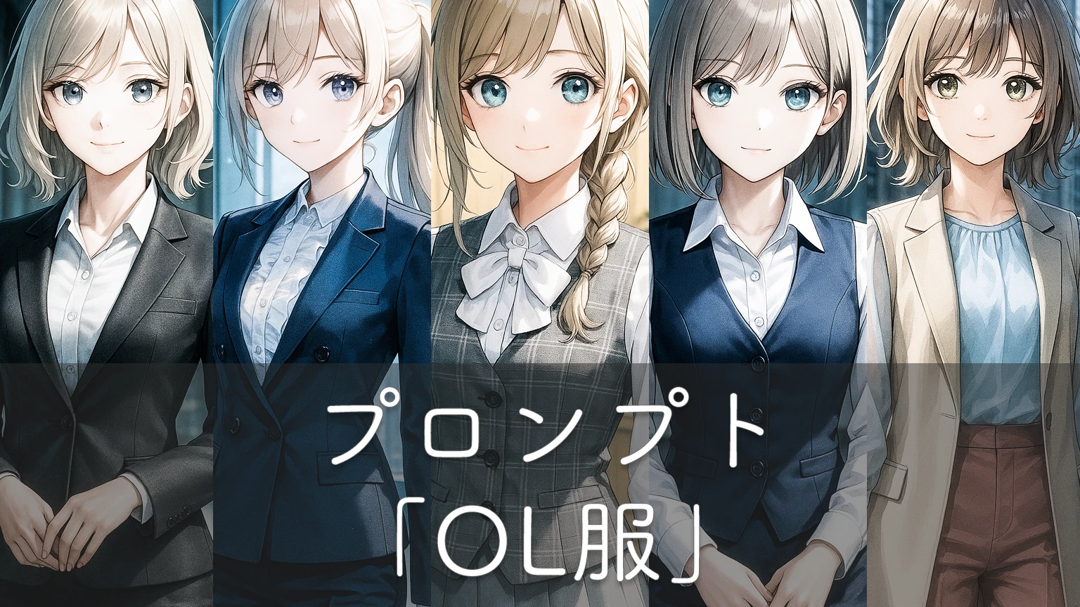 OL服プロンプト 営業向けから事務服・オフィスカジュアルまで